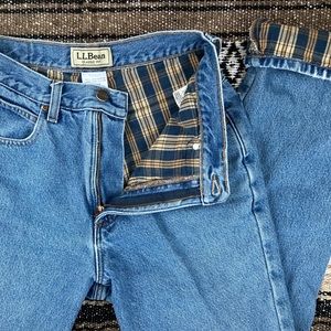 LLBean flannel lined jeans